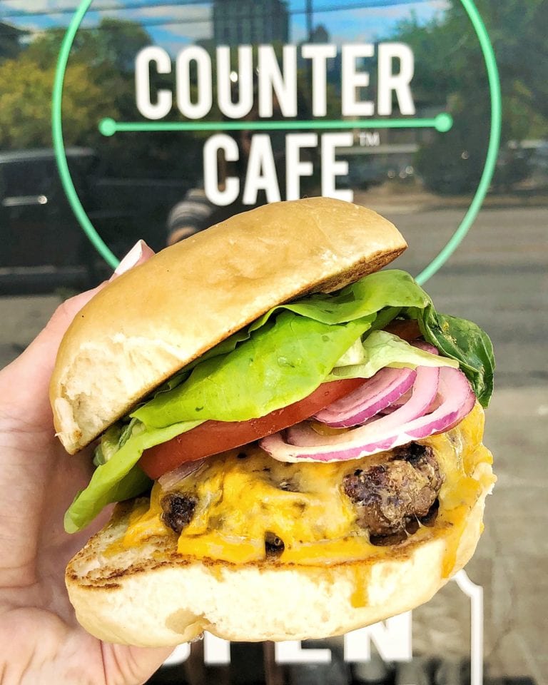 This burger was ranked #2 in the whole state of Texas, and it's on my list of the best burgers in Austin. Check out the entire guide!