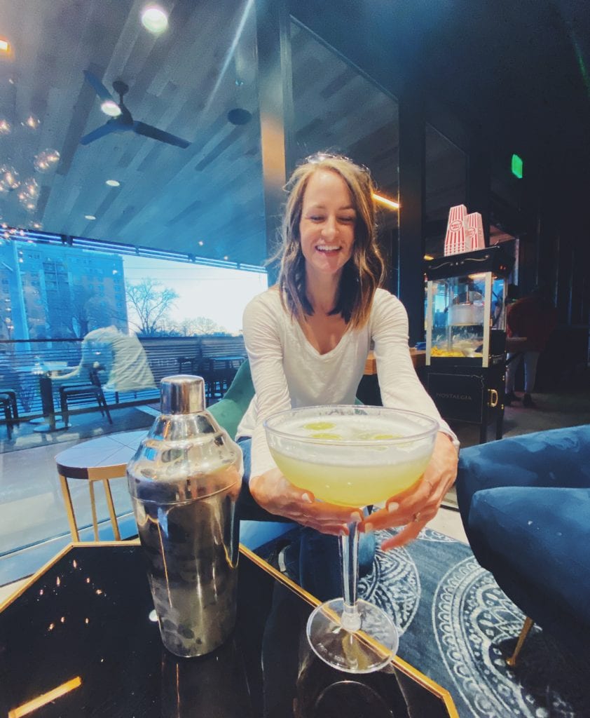 Jumbo-sized cocktail on Rainey Street Austin