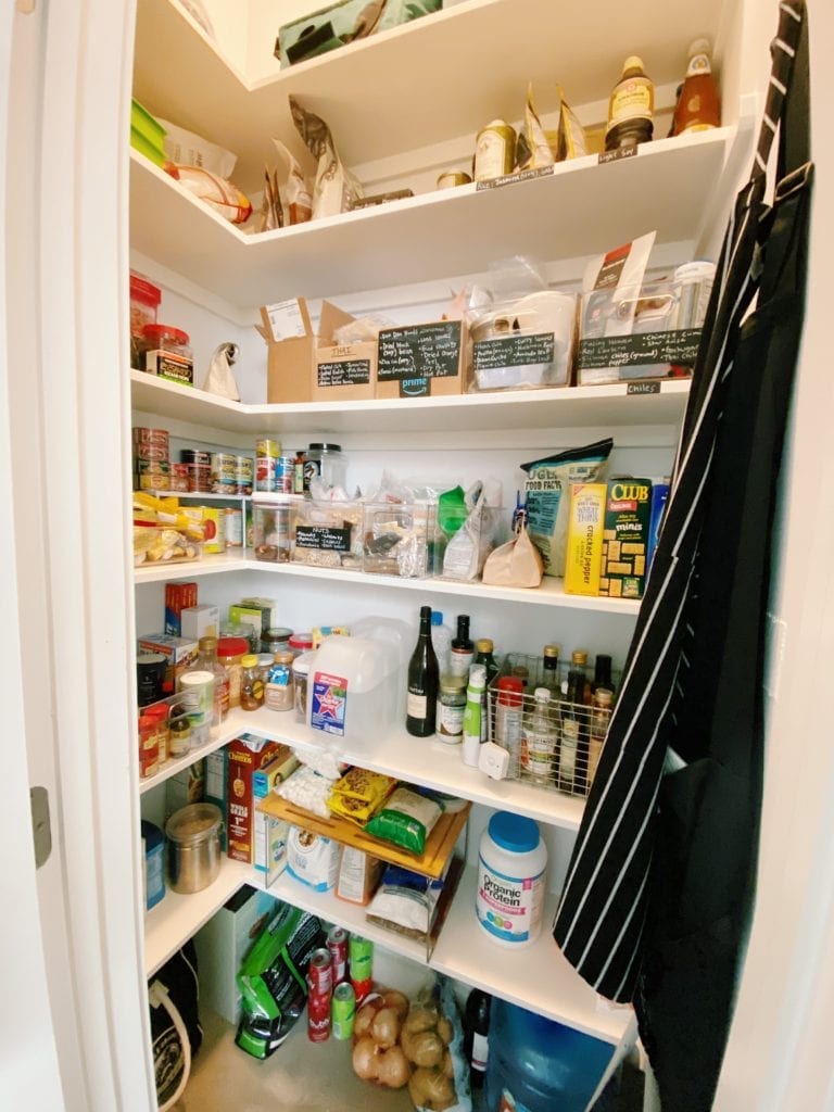 Organized home pantry