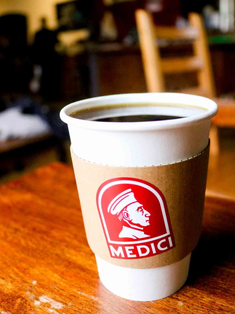 Cup of coffee at Medici Austin