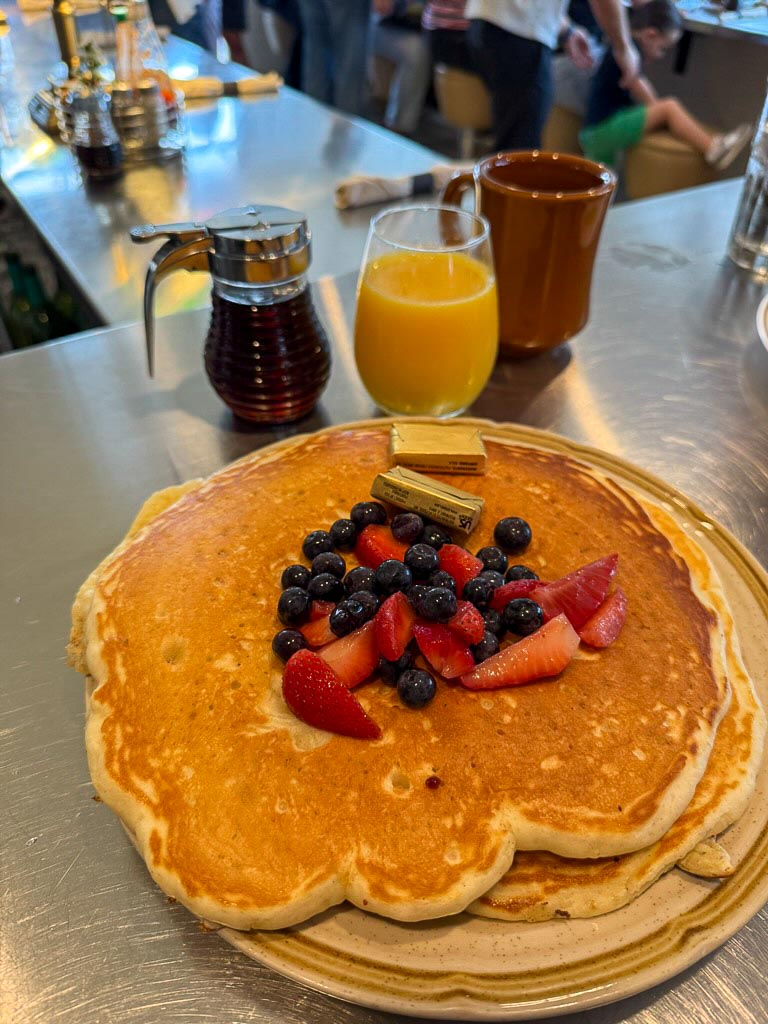 pancakes at Toasty Badger